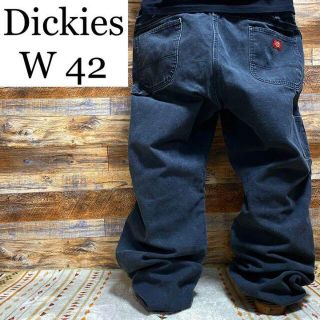 ディッキーズ(Dickies)のDickiesディッキーズw42ペインターパンツ黒ブラックワークパンツバギー太い(ワークパンツ/カーゴパンツ)