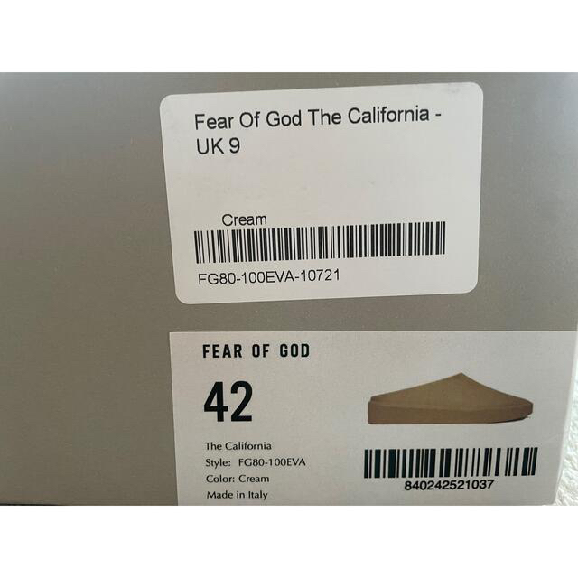 FEAR OF GOD(フィアオブゴッド)のFear of god The California -UK9 メンズの靴/シューズ(スリッポン/モカシン)の商品写真