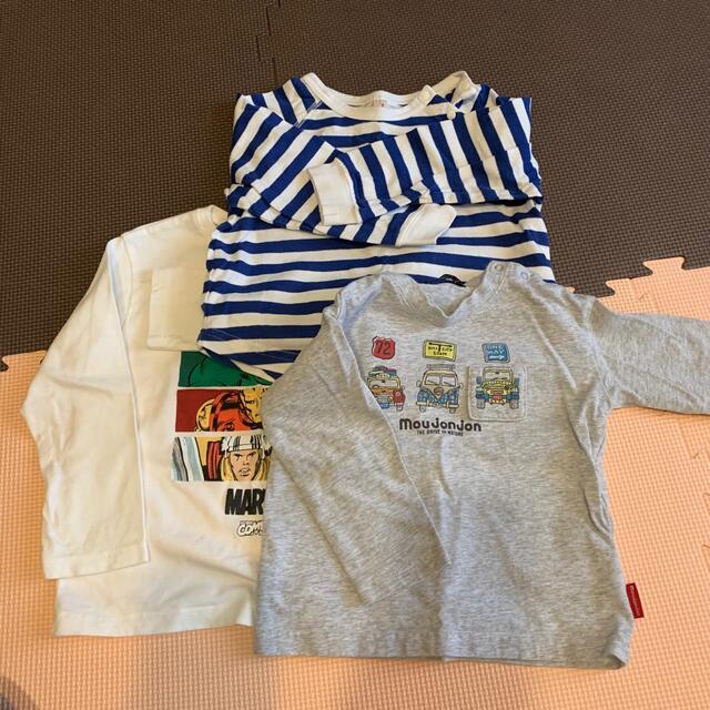 90 ロンT 男の子　3枚セット キッズ/ベビー/マタニティのキッズ服男の子用(90cm~)(Tシャツ/カットソー)の商品写真