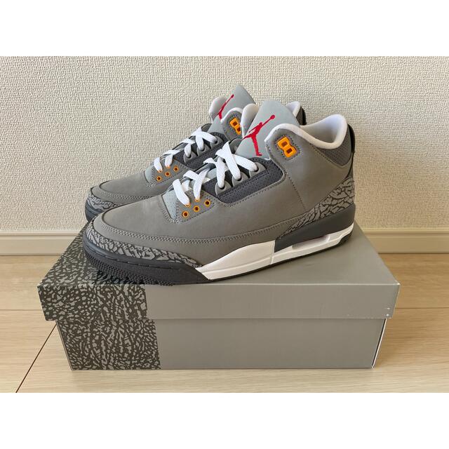 NIKE AIR JORDAN3 COOL GLAY 28cm