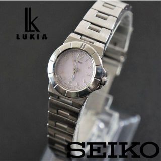 セイコー(SEIKO)の【稼働品】SEIKO　ルキアレディース腕時計　パープル文字盤　電池交換済(腕時計)