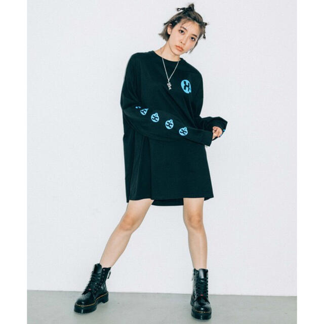 X-girl(エックスガール)のX-girl BIG X L/S TEE DRESS レディースのトップス(Tシャツ(長袖/七分))の商品写真