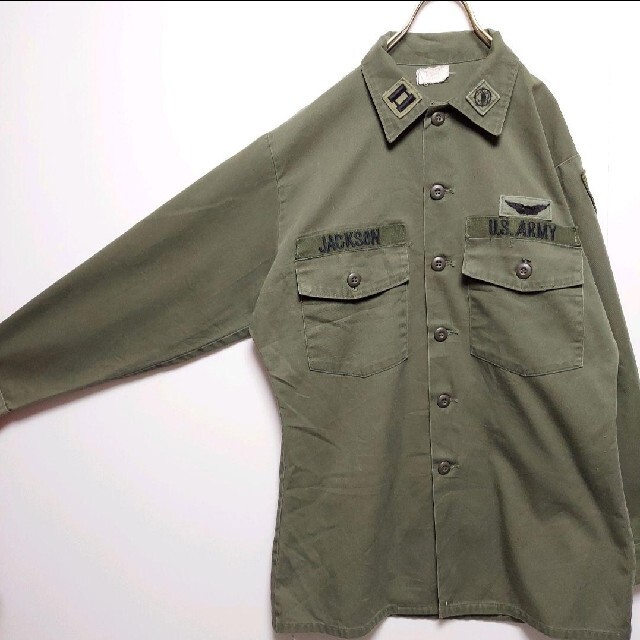 ART VINTAGE(アートヴィンテージ)の【Military】実物 US ARMY 70年代 ミリタリー シャツ 古着 メンズのトップス(シャツ)の商品写真