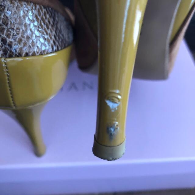 DIANA(ダイアナ)のダイアナ コンビブロッキングパンプス　マスタードイエロー 23.5cm レディースの靴/シューズ(ハイヒール/パンプス)の商品写真