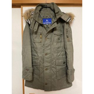 バーバリーブルーレーベル(BURBERRY BLUE LABEL)の美品 バーバリーブルーレーベル モッズコート カーキ 40(モッズコート)