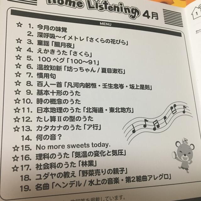 七田式 能力開発CD ホームリスニングCD マンスリーCD ポテトキッズ し 七田式 能力開発CD ホームリスニングCD マンスリーCD ポテトキッズ し