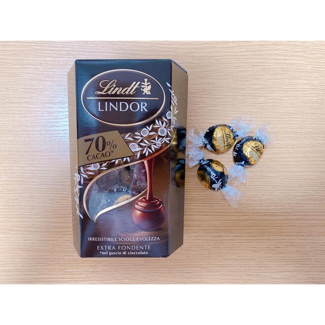 Lindt(リンツ)のリンドール カカオ70% 3粒 食品/飲料/酒の食品(菓子/デザート)の商品写真