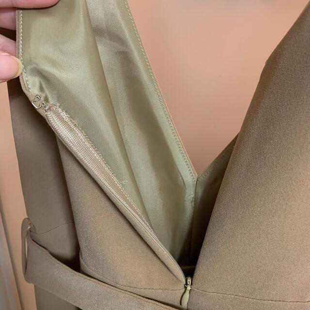 ANAYI(アナイ)のアナイ　サロペットスカート　36サイズ　キャメル レディースのワンピース(ひざ丈ワンピース)の商品写真