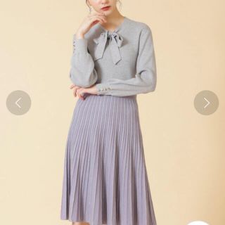 ジルバイジルスチュアート(JILL by JILLSTUART)の最終値下げJILLSTUART♡ボウタイニットワンピース(ひざ丈ワンピース)