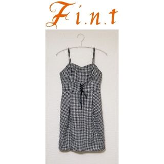 フィント(F i.n.t)のフィント◆Fi.n.t◆チェックキャミタイトワンピース◆新品未使用◆フリーサイズ(ミニワンピース)