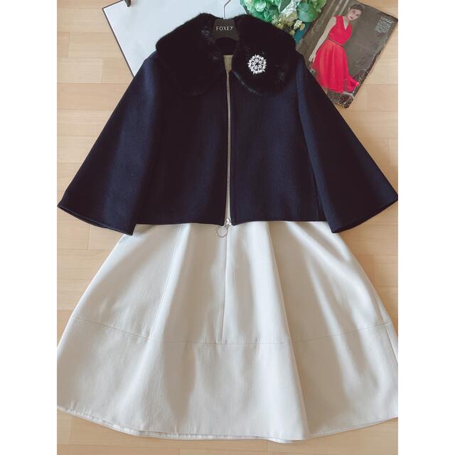 FOXEY - 新品同様!FOXEY カシミア100%ミンク襟ジャケット 38 FOXEY - 新品同様!FOXEY カシミア100%ミンク襟ジャケット 38