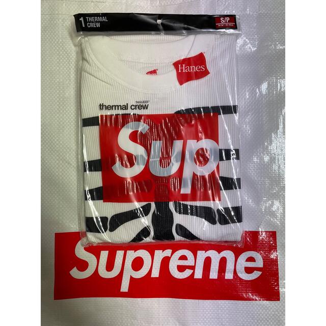 Supreme Hanes Bones Thermal CrewWhiteSize