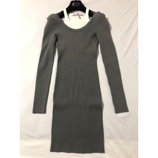 アレキサンダーワン(Alexander Wang)の★アレキサンダーワン★リブニットワンピース(ひざ丈ワンピース)