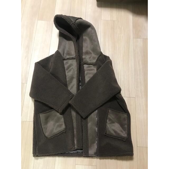 ボアコート　ブラウン　XL レディースのジャケット/アウター(ムートンコート)の商品写真