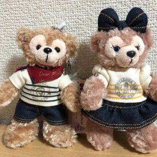 【新品】ディズニー ダッフィー&シェリーメイ ぬいぐるみバッジ デニム