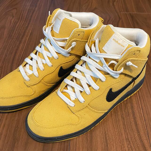 マハラム　ナイキ ダンクハイ　イエロー maharam  dunk high