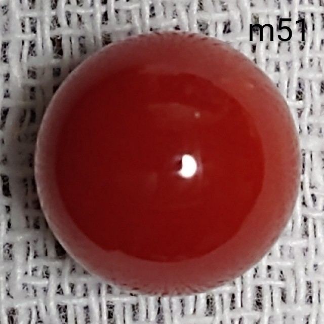 いいね感謝m50 血赤 煌珊瑚 片穴 球 11.5 mm 10.60 ct | _