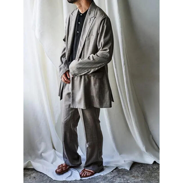 21SS MAATEE&SONS 4B JACKET 甘撚りヨリモクへリンボーンの通販 21SS MAATEE&SONS 4B JACKET 甘撚りヨリモクへリンボーンの通販