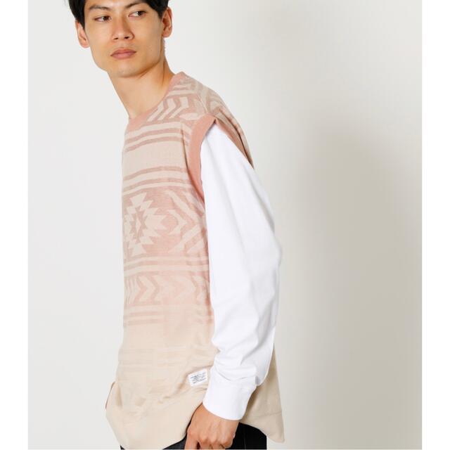 AZUL by moussy(アズールバイマウジー)の新品未開封　アズールバイマウジー　チマヨグラデーションベストセットTシャツ　春服 メンズのトップス(Tシャツ/カットソー(七分/長袖))の商品写真