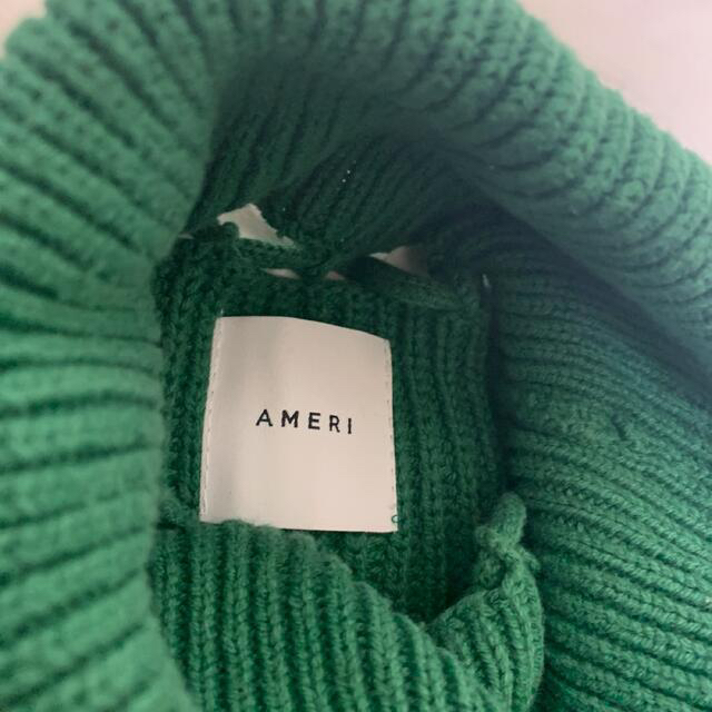 Ameri VINTAGE(アメリヴィンテージ)の【最終値下げ】AMERI グリーン　タートルネック　ニット レディースのトップス(ニット/セーター)の商品写真