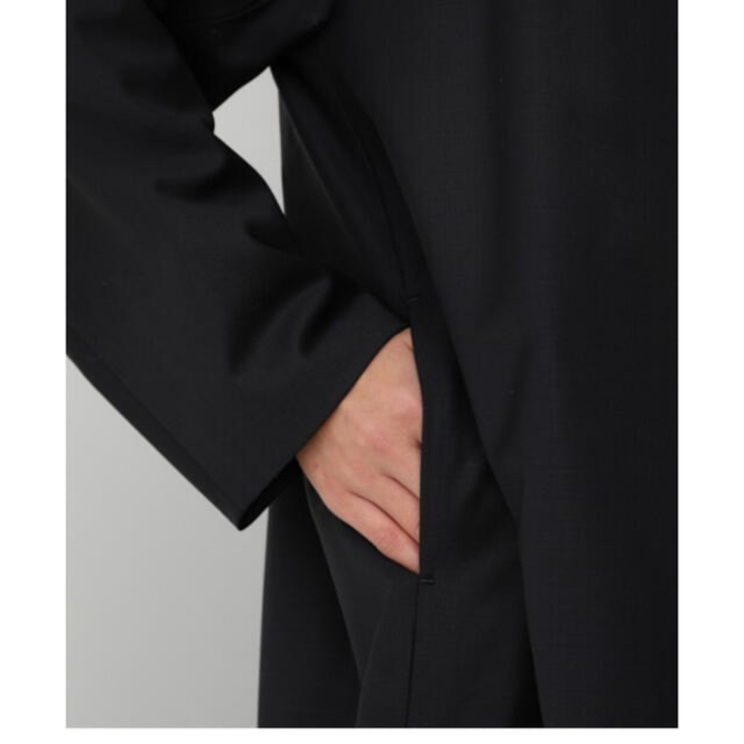 定41800円【y/m　イム】ノーカラージャケット　ダークネイビー38サイズ 定41800円【y/m イム】ノーカラージャケット ダークネイビー38