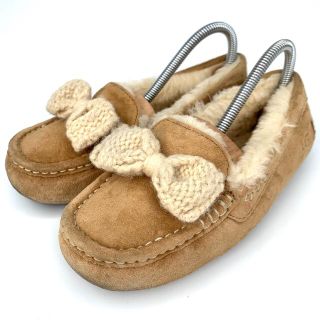 アグ(UGG)のアグ モカシン アンスレーニットボウ ボア スリッポン リボン(スリッポン/モカシン)