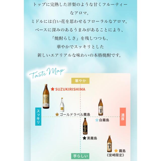 SUZUKIRISHIMA すず霧島 900ml 2本 霧島酒造 食品/飲料/酒の酒(焼酎)の商品写真