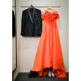 URBAN BLANCHEオレンジカラードレス(L)(ウェディングドレス)