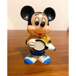 ディズニー(Disney)のレア美品！ミッキーマウス貯金箱　三菱銀行ノベルティ 非売品ソフビ(ノベルティグッズ)