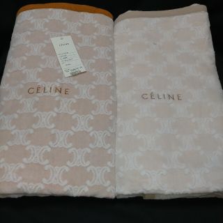 CELINE セリーヌ シングル 綿毛布 毛布 マカダム 総柄 未使用品 西川