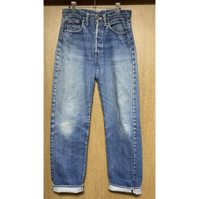 60's Levi's 501 bigE タイプ物 Vステッチ シングル 66Vステッチボタン裏の刻印