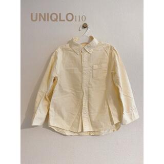 ユニクロ(UNIQLO)のUNIQLOレモンイエローストライプシャツ110 (Tシャツ/カットソー)