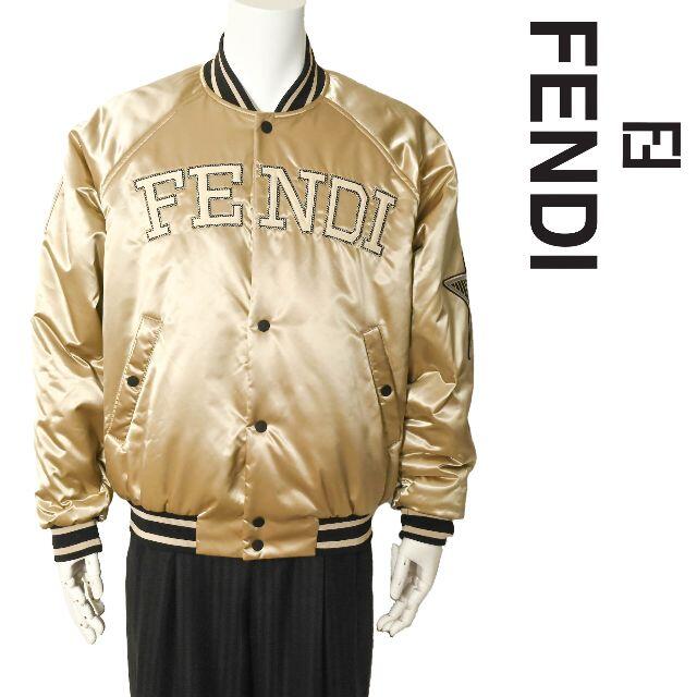 新品 2021AW FENDI ボンバージャケット シャンパンサテン ジャケット