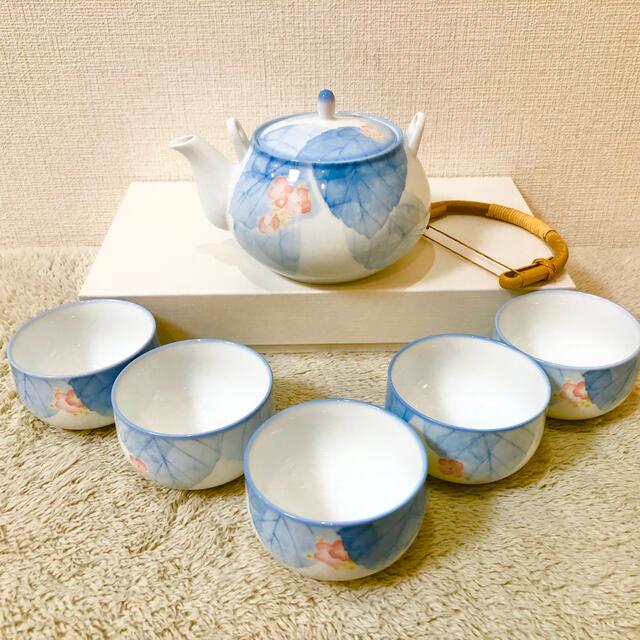 Noritake 新品乃りたけ　和食器　茶器揃湯呑み急須ティーポット 花ブルーグラス/カップ