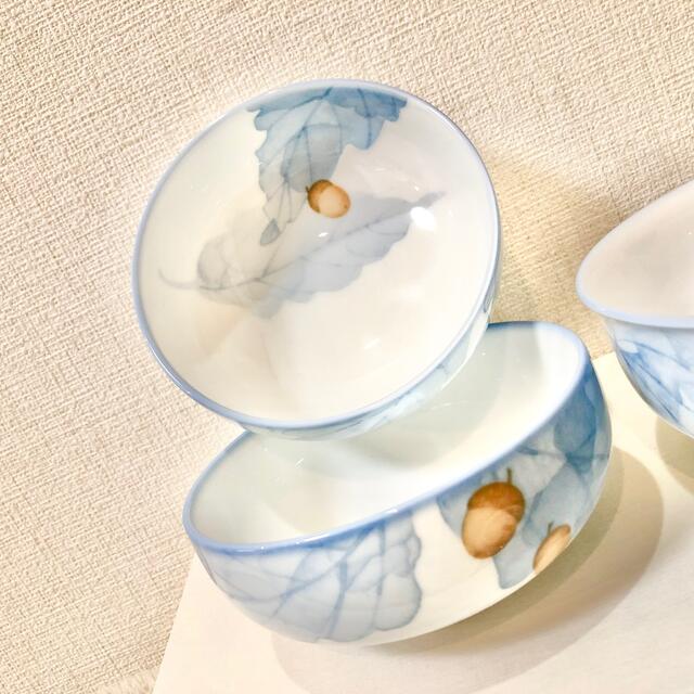 Noritake新品和食器乃りたけノリタケボウル大中小　浅鉢　深鉢　5枚花ブルー