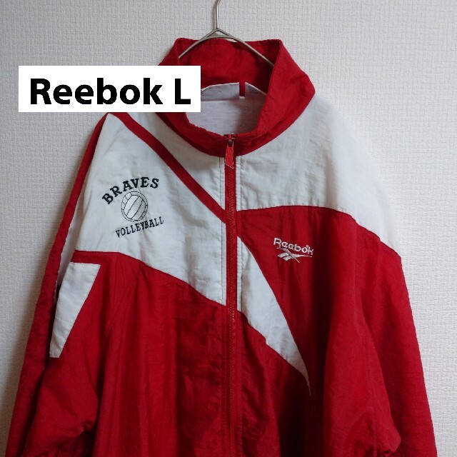 Reebok ナイロンジャケット ウィンドブレーカー L RED