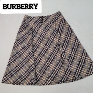 バーバリーブルーレーベル(BURBERRY BLUE LABEL)の【美品】BURBERRYLondon☆希少チェックスカート36(ひざ丈スカート)