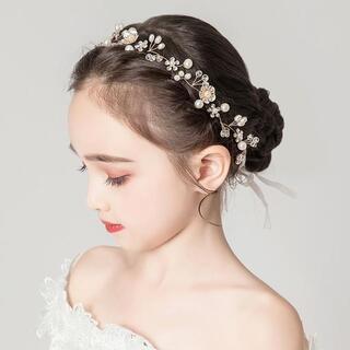 ヘアアクセサリー 髪飾り ヘッドドレス 女の子 花柄ティアラ カチューシャ(その他)