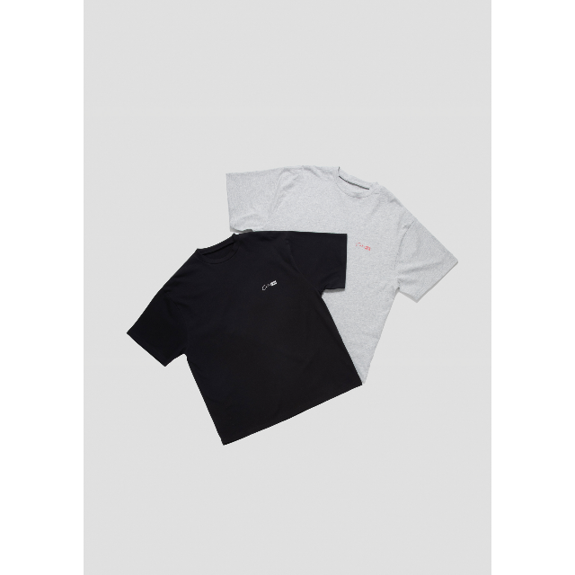 2 PACK T-SHIRT ADDITION X CDL BLACK&GREY