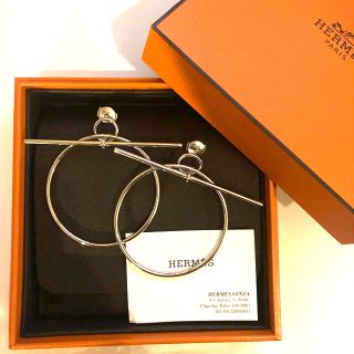 エルメス(Hermes)のエルメス　ループMMピアス　シルバー　美品　HERMES(ピアス)