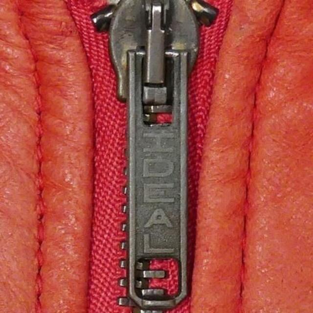 アメリカ製 ショット レザースタジャン メンズ S赤 ブルゾン 本革