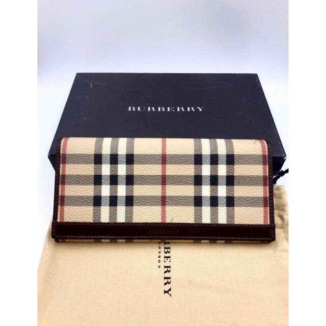 BURBERRY(バーバリー)のバーバリー　長財布　小銭入れ付き　ダークブラウン×チェックBURBERRY メンズのファッション小物(長財布)の商品写真