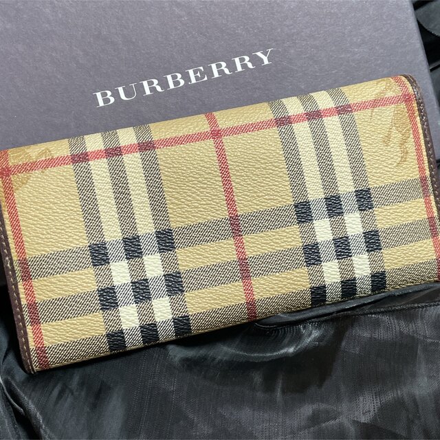 BURBERRY(バーバリー)のバーバリー　長財布　小銭入れ付き　ダークブラウン×チェックBURBERRY メンズのファッション小物(長財布)の商品写真