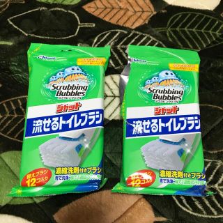 ジョンソン(Johnson's)のスクラビングバブル　流せるトイレブラシ(日用品/生活雑貨)