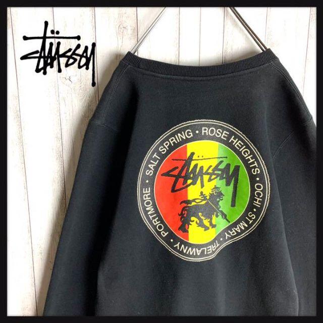 名作 STUSSY ラスタプリントロゴ スウェット XL