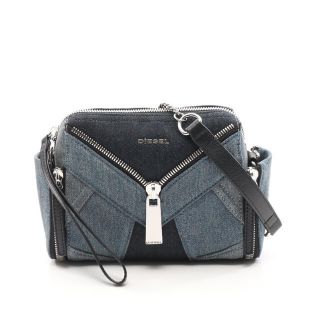 DIESEL - DIESEL チェーンショルダーバッグ デニム サイドジップの通販