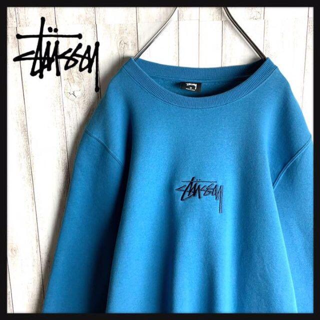 ステューシーstussy USA製トレーナーセンター刺繍　スウェット