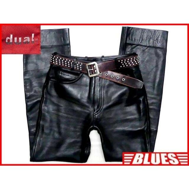 レザーパンツ バイク 本革 本皮 黒 メンズ 革パンツ W29 HN1699