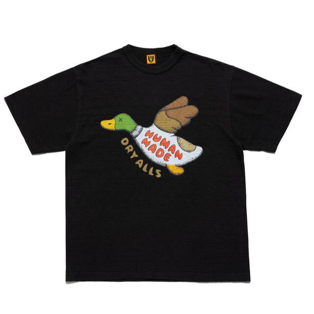 S HUMAN MADE T-SHIRT KAWS #2BLACK カウズ