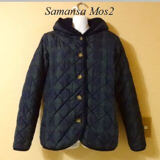サマンサモスモス(SM2)のSamansa Mos2サマンサモスモス♡軽量ギンガムキルティングフードコート(ブルゾン)